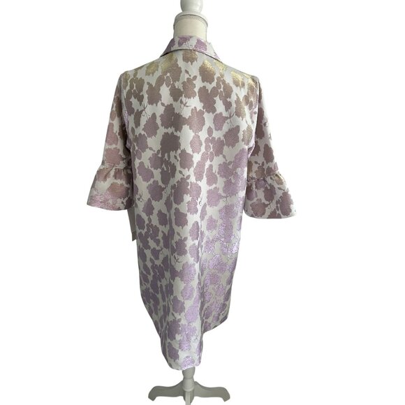 CAROLINE ROSE Floral Lavender Iridescent Lightweight Jacket Coat Sz S NEW w tags - Picture 9 of 12